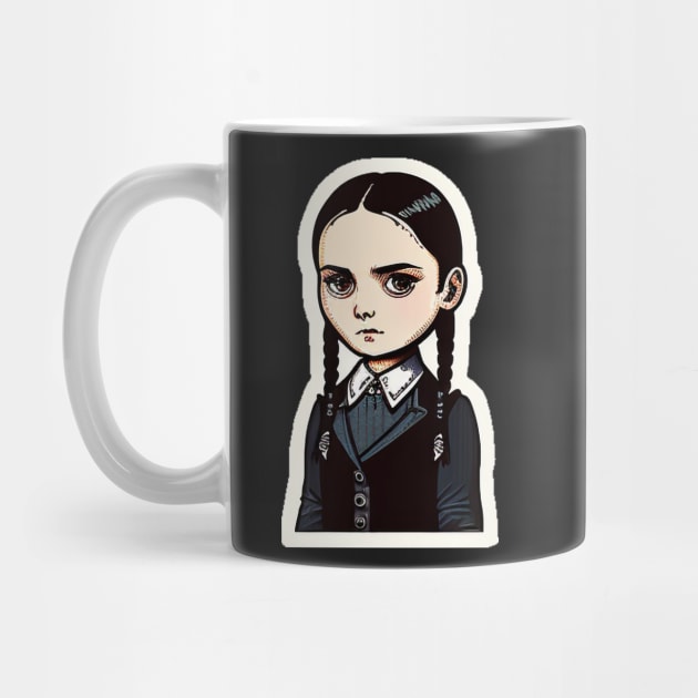 ADDAMS Family, Wednesday-inspired design, by Buff Geeks Art